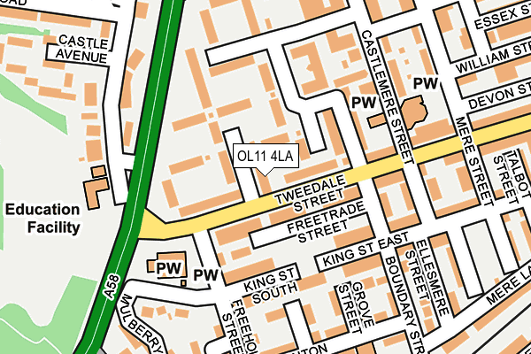 OL11 4LA map - OS OpenMap – Local (Ordnance Survey) OL11 4LA map - OS OpenMap – Local (Ordnance Survey)