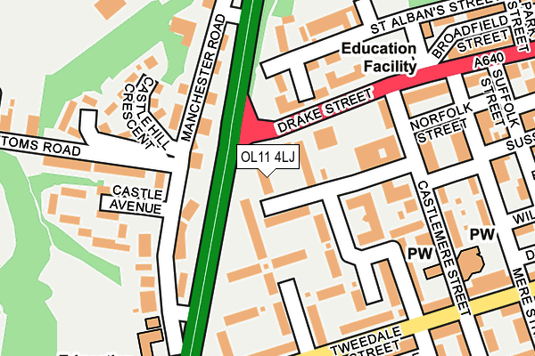 OL11 4LJ map - OS OpenMap – Local (Ordnance Survey) OL11 4LJ map - OS OpenMap – Local (Ordnance Survey)