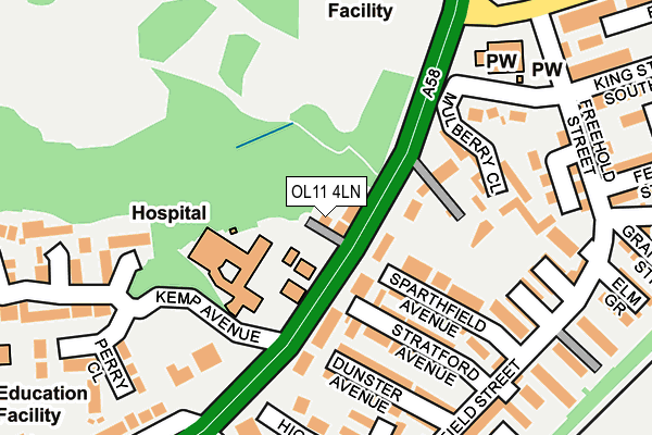 OL11 4LN map - OS OpenMap – Local (Ordnance Survey) OL11 4LN map - OS OpenMap – Local (Ordnance Survey)