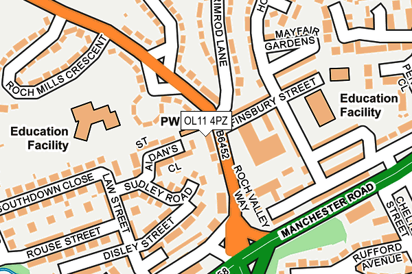 OL11 4PZ map - OS OpenMap – Local (Ordnance Survey) OL11 4PZ map - OS OpenMap – Local (Ordnance Survey)
