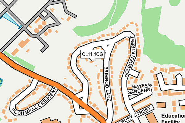 OL11 4QG map - OS OpenMap – Local (Ordnance Survey) OL11 4QG map - OS OpenMap – Local (Ordnance Survey)