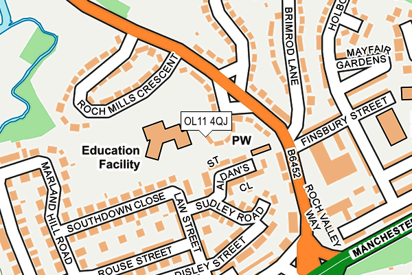 OL11 4QJ map - OS OpenMap – Local (Ordnance Survey) OL11 4QJ map - OS OpenMap – Local (Ordnance Survey)