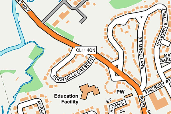 OL11 4QN map - OS OpenMap – Local (Ordnance Survey)