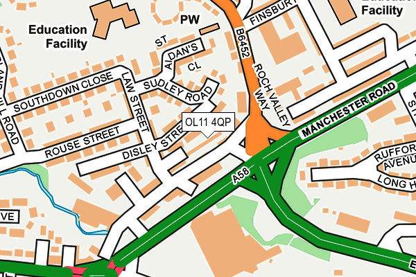 OL11 4QP map - OS OpenMap – Local (Ordnance Survey) OL11 4QP map - OS OpenMap – Local (Ordnance Survey)