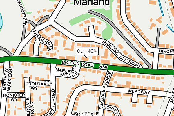 OL11 4QX map - OS OpenMap – Local (Ordnance Survey) OL11 4QX map - OS OpenMap – Local (Ordnance Survey)