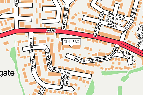 OL11 5AQ map - OS OpenMap – Local (Ordnance Survey) OL11 5AQ map - OS OpenMap – Local (Ordnance Survey)