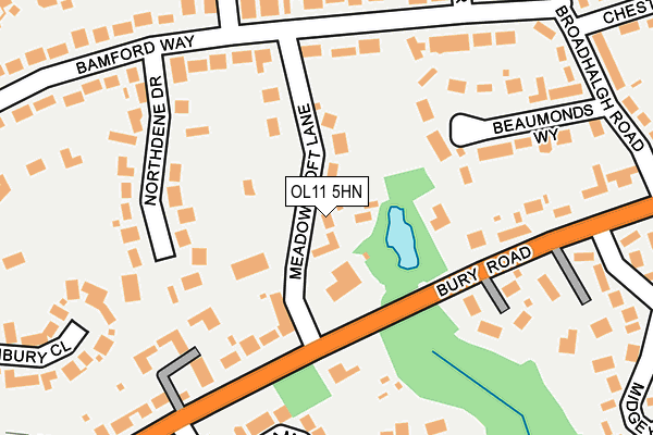 OL11 5HN map - OS OpenMap – Local (Ordnance Survey) OL11 5HN map - OS OpenMap – Local (Ordnance Survey)