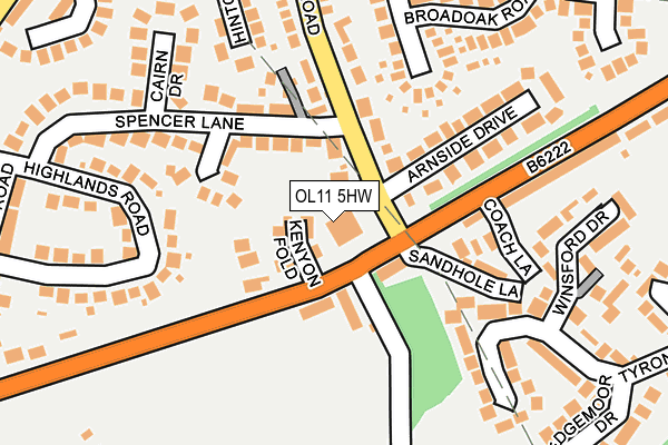OL11 5HW map - OS OpenMap – Local (Ordnance Survey) OL11 5HW map - OS OpenMap – Local (Ordnance Survey)