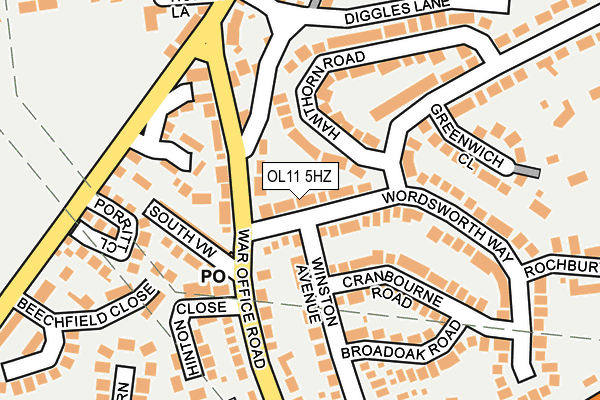 OL11 5HZ map - OS OpenMap – Local (Ordnance Survey) OL11 5HZ map - OS OpenMap – Local (Ordnance Survey)