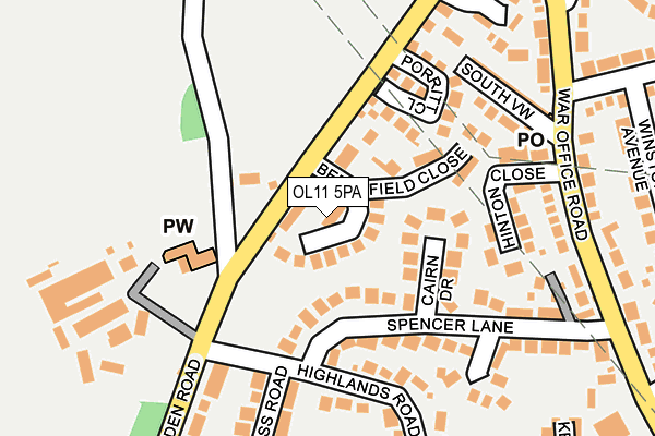 OL11 5PA map - OS OpenMap – Local (Ordnance Survey) OL11 5PA map - OS OpenMap – Local (Ordnance Survey)