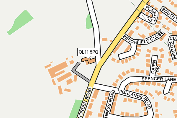 OL11 5PQ map - OS OpenMap – Local (Ordnance Survey) OL11 5PQ map - OS OpenMap – Local (Ordnance Survey)