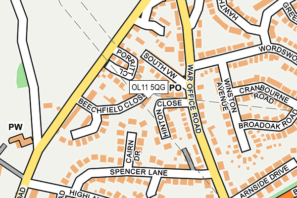 OL11 5QG map - OS OpenMap – Local (Ordnance Survey) OL11 5QG map - OS OpenMap – Local (Ordnance Survey)