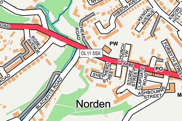OL11 5SX map - OS OpenMap – Local (Ordnance Survey) OL11 5SX map - OS OpenMap – Local (Ordnance Survey)