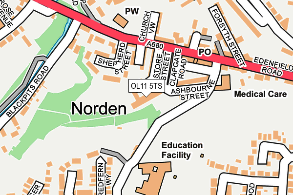 OL11 5TS map - OS OpenMap – Local (Ordnance Survey) OL11 5TS map - OS OpenMap – Local (Ordnance Survey)
