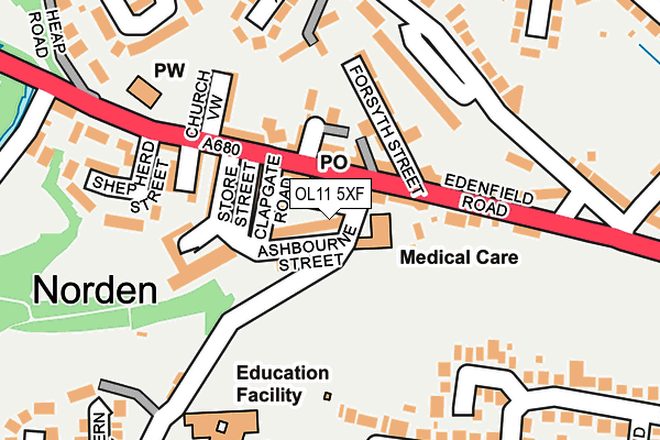 OL11 5XF map - OS OpenMap – Local (Ordnance Survey) OL11 5XF map - OS OpenMap – Local (Ordnance Survey)