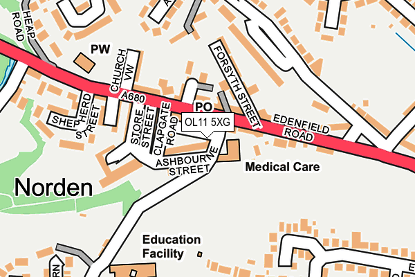 OL11 5XG map - OS OpenMap – Local (Ordnance Survey) OL11 5XG map - OS OpenMap – Local (Ordnance Survey)