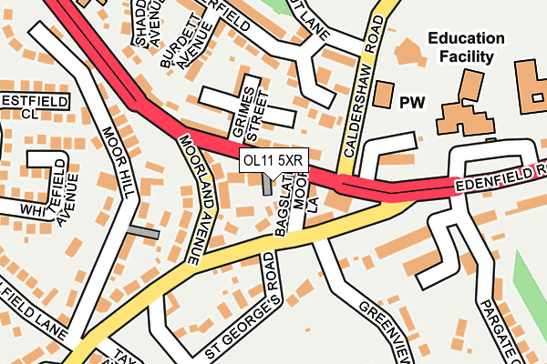 OL11 5XR map - OS OpenMap – Local (Ordnance Survey) OL11 5XR map - OS OpenMap – Local (Ordnance Survey)