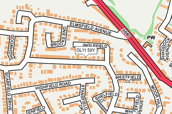 OL11 5XY map - OS OpenMap – Local (Ordnance Survey) OL11 5XY map - OS OpenMap – Local (Ordnance Survey)