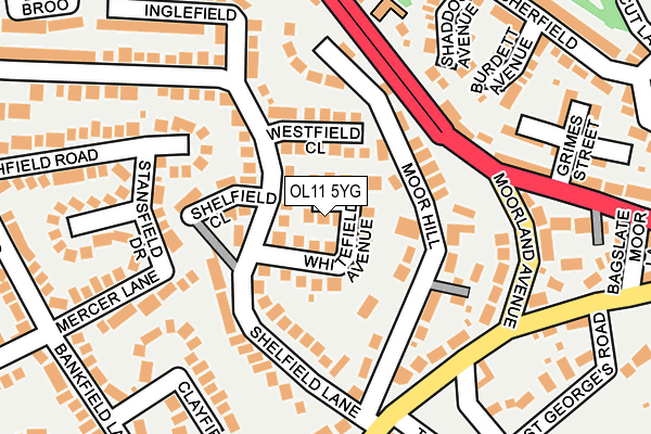 OL11 5YG map - OS OpenMap – Local (Ordnance Survey) OL11 5YG map - OS OpenMap – Local (Ordnance Survey)