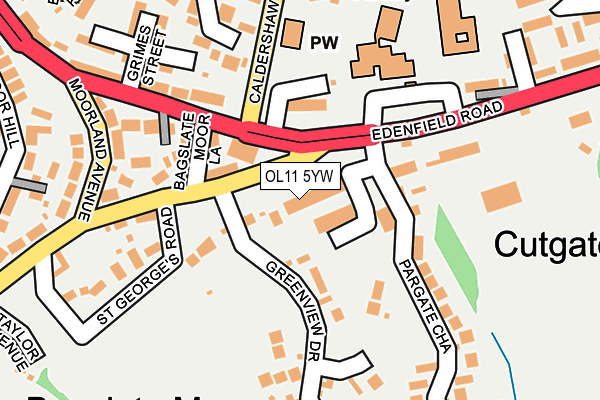 OL11 5YW map - OS OpenMap – Local (Ordnance Survey) OL11 5YW map - OS OpenMap – Local (Ordnance Survey)