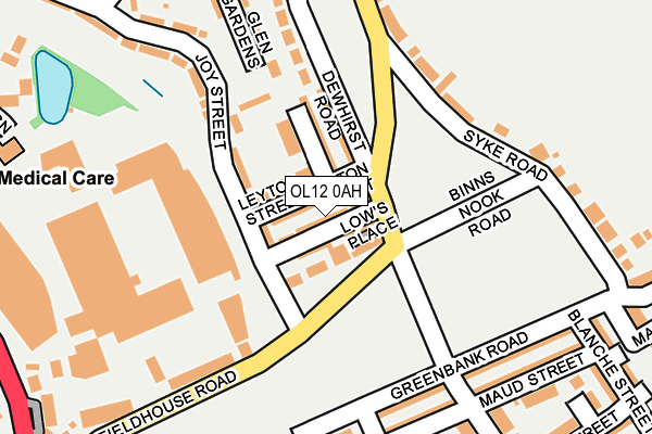 OL12 0AH map - OS OpenMap – Local (Ordnance Survey) OL12 0AH map - OS OpenMap – Local (Ordnance Survey)