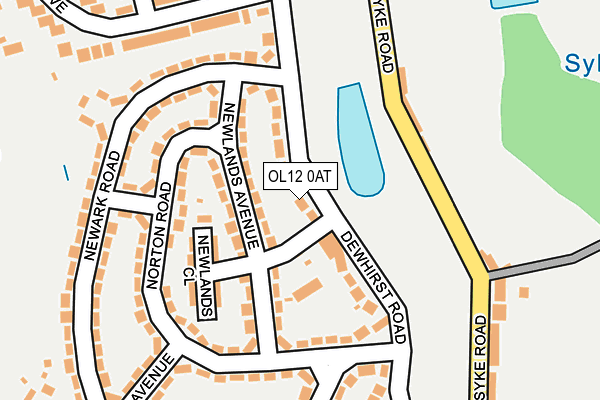 OL12 0AT map - OS OpenMap – Local (Ordnance Survey) OL12 0AT map - OS OpenMap – Local (Ordnance Survey)