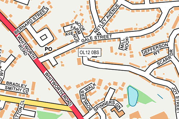 OL12 0BS map - OS OpenMap – Local (Ordnance Survey) OL12 0BS map - OS OpenMap – Local (Ordnance Survey)