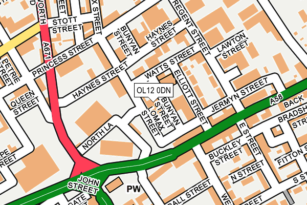 OL12 0DN map - OS OpenMap – Local (Ordnance Survey) OL12 0DN map - OS OpenMap – Local (Ordnance Survey)