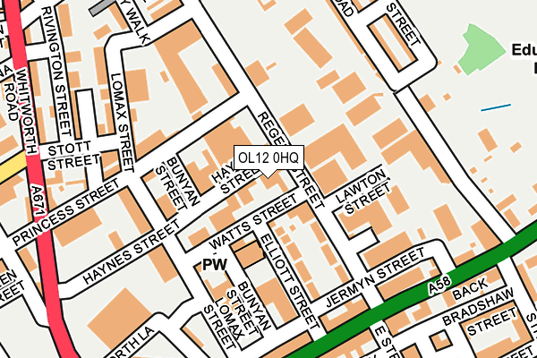 OL12 0HQ map - OS OpenMap – Local (Ordnance Survey) OL12 0HQ map - OS OpenMap – Local (Ordnance Survey)