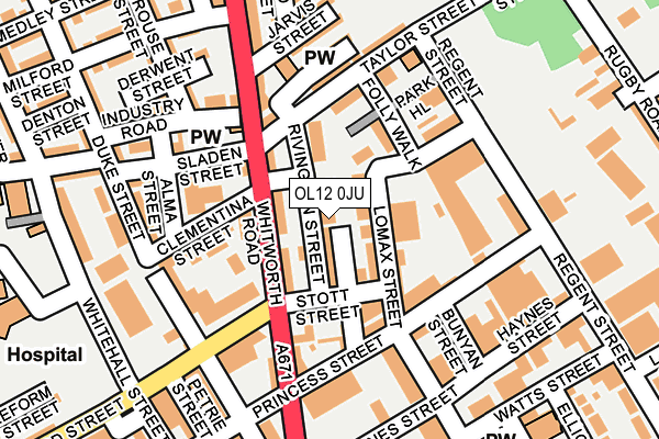 OL12 0JU map - OS OpenMap – Local (Ordnance Survey) OL12 0JU map - OS OpenMap – Local (Ordnance Survey)