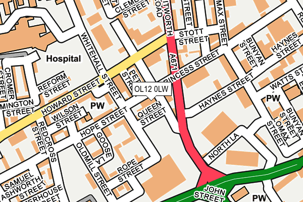 OL12 0LW map - OS OpenMap – Local (Ordnance Survey) OL12 0LW map - OS OpenMap – Local (Ordnance Survey)