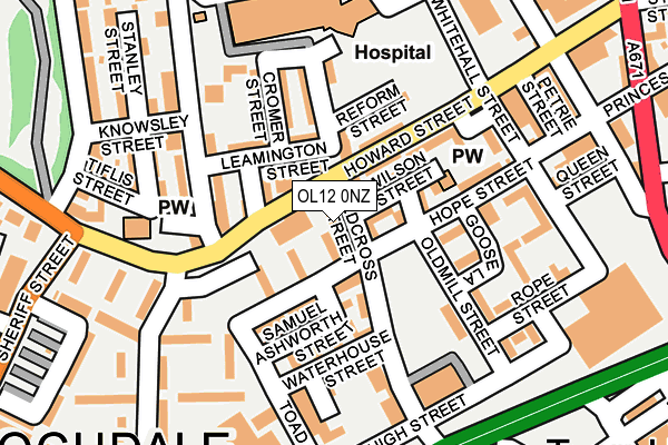 OL12 0NZ map - OS OpenMap – Local (Ordnance Survey) OL12 0NZ map - OS OpenMap – Local (Ordnance Survey)