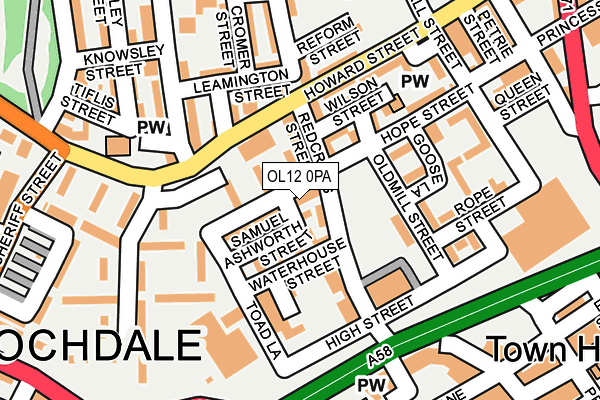 OL12 0PA map - OS OpenMap – Local (Ordnance Survey) OL12 0PA map - OS OpenMap – Local (Ordnance Survey)