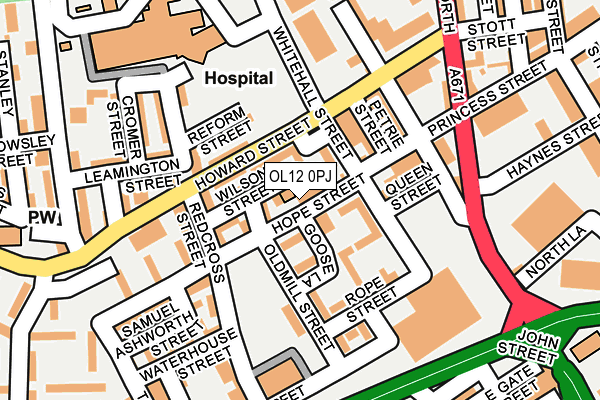 OL12 0PJ map - OS OpenMap – Local (Ordnance Survey) OL12 0PJ map - OS OpenMap – Local (Ordnance Survey)