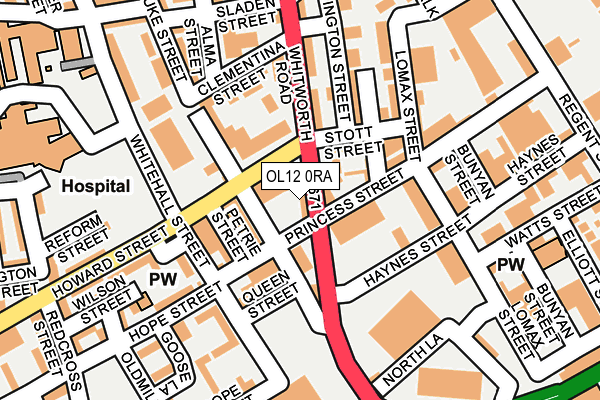OL12 0RA map - OS OpenMap – Local (Ordnance Survey) OL12 0RA map - OS OpenMap – Local (Ordnance Survey)