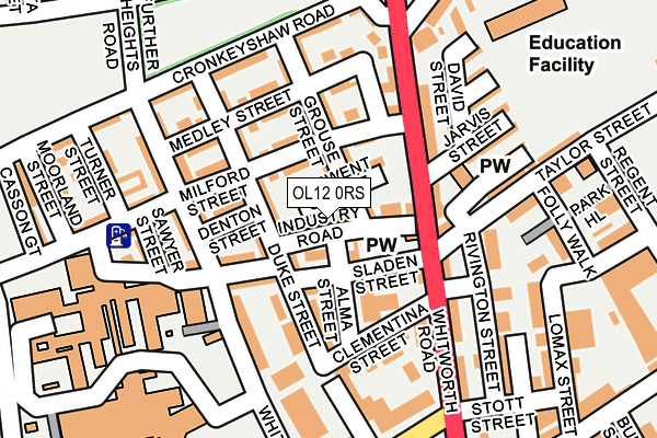 OL12 0RS map - OS OpenMap – Local (Ordnance Survey) OL12 0RS map - OS OpenMap – Local (Ordnance Survey)