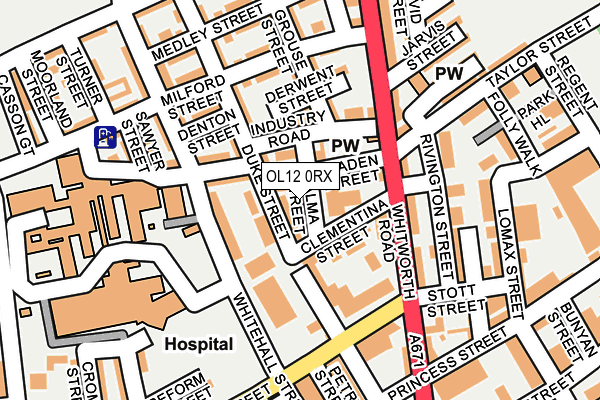 OL12 0RX map - OS OpenMap – Local (Ordnance Survey) OL12 0RX map - OS OpenMap – Local (Ordnance Survey)