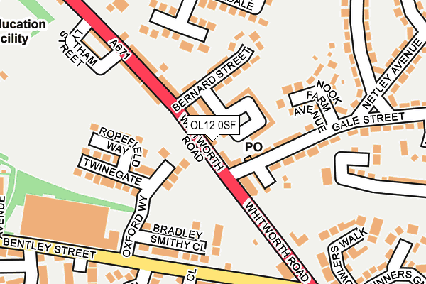 OL12 0SF map - OS OpenMap – Local (Ordnance Survey) OL12 0SF map - OS OpenMap – Local (Ordnance Survey)