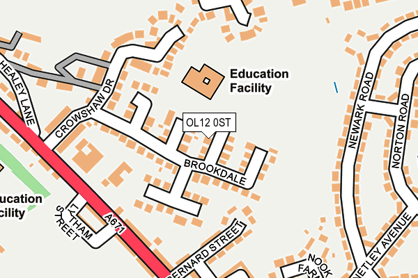 OL12 0ST map - OS OpenMap – Local (Ordnance Survey) OL12 0ST map - OS OpenMap – Local (Ordnance Survey)