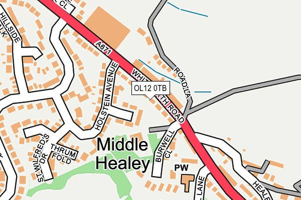 OL12 0TB map - OS OpenMap – Local (Ordnance Survey) OL12 0TB map - OS OpenMap – Local (Ordnance Survey)