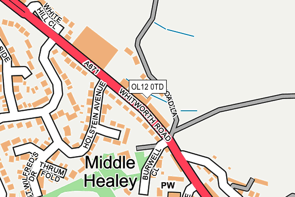 OL12 0TD map - OS OpenMap – Local (Ordnance Survey) OL12 0TD map - OS OpenMap – Local (Ordnance Survey)