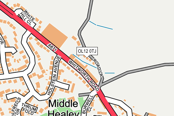 OL12 0TJ map - OS OpenMap – Local (Ordnance Survey) OL12 0TJ map - OS OpenMap – Local (Ordnance Survey)