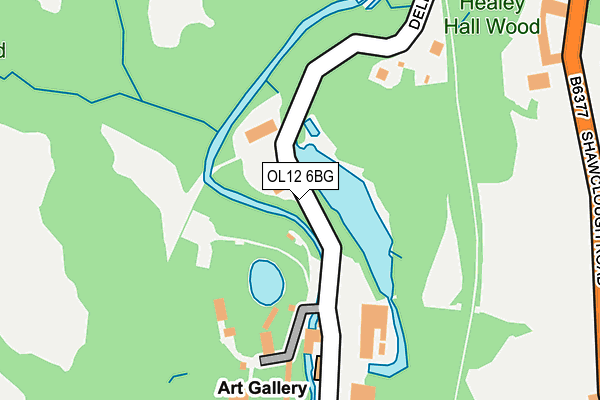 OL12 6BG map - OS OpenMap – Local (Ordnance Survey) OL12 6BG map - OS OpenMap – Local (Ordnance Survey)