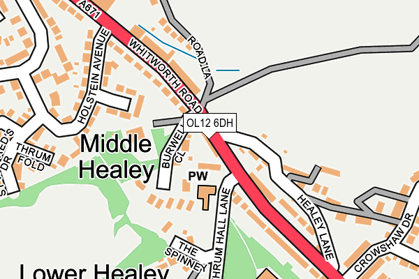 OL12 6DH map - OS OpenMap – Local (Ordnance Survey) OL12 6DH map - OS OpenMap – Local (Ordnance Survey)