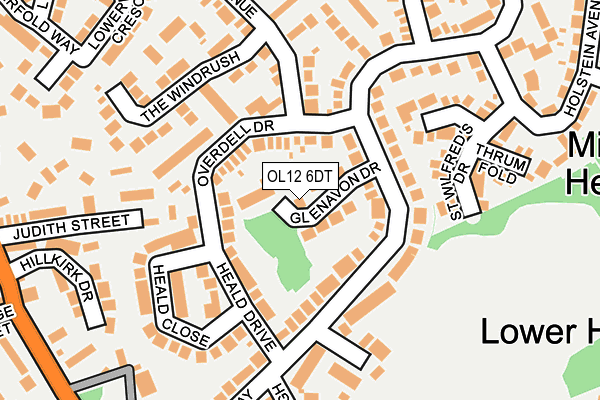 OL12 6DT map - OS OpenMap – Local (Ordnance Survey) OL12 6DT map - OS OpenMap – Local (Ordnance Survey)
