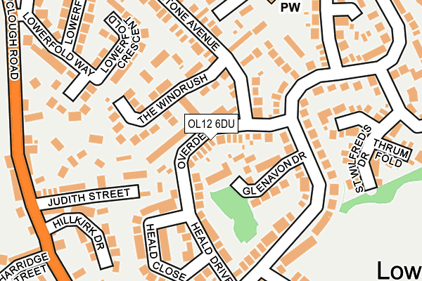 OL12 6DU map - OS OpenMap – Local (Ordnance Survey) OL12 6DU map - OS OpenMap – Local (Ordnance Survey)