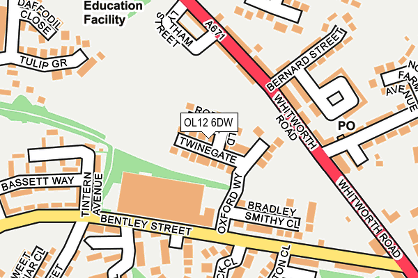 OL12 6DW map - OS OpenMap – Local (Ordnance Survey) OL12 6DW map - OS OpenMap – Local (Ordnance Survey)