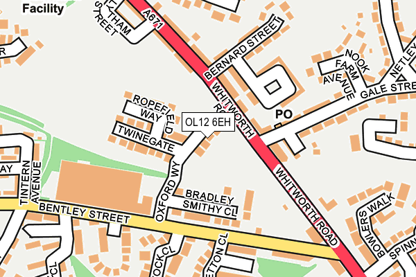 OL12 6EH map - OS OpenMap – Local (Ordnance Survey) OL12 6EH map - OS OpenMap – Local (Ordnance Survey)