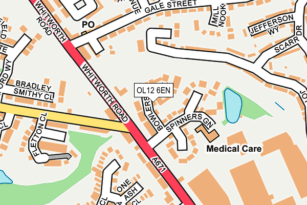 OL12 6EN map - OS OpenMap – Local (Ordnance Survey) OL12 6EN map - OS OpenMap – Local (Ordnance Survey)