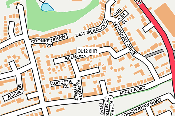OL12 6HR map - OS OpenMap – Local (Ordnance Survey) OL12 6HR map - OS OpenMap – Local (Ordnance Survey)